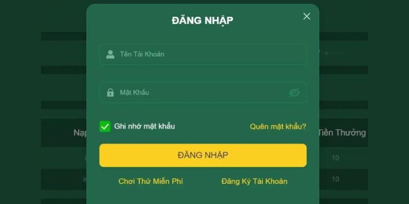 Đăng nhập sau khi tải app HB88