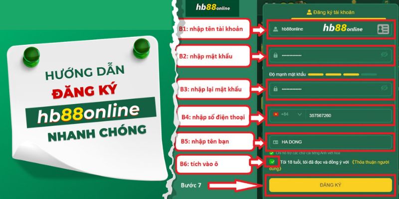 Điền thông tin đăng ký HB88